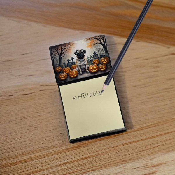 Fawn Pug Spooky Halloween Sticky Note Holder Supply - Image 2