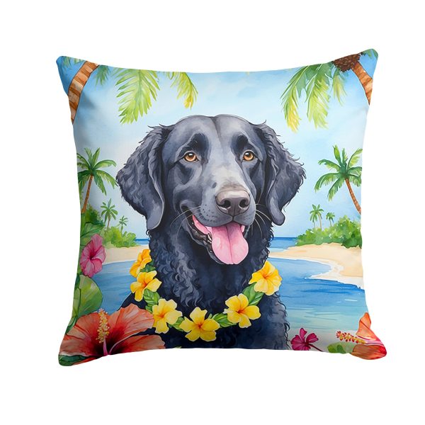 Curly-Coated Retriever Luau Throw Pillow Hot on Sale