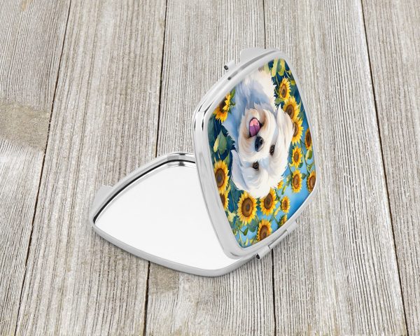 Coton de Tulear in Sunflowers Compact Mirror Discount - Image 2