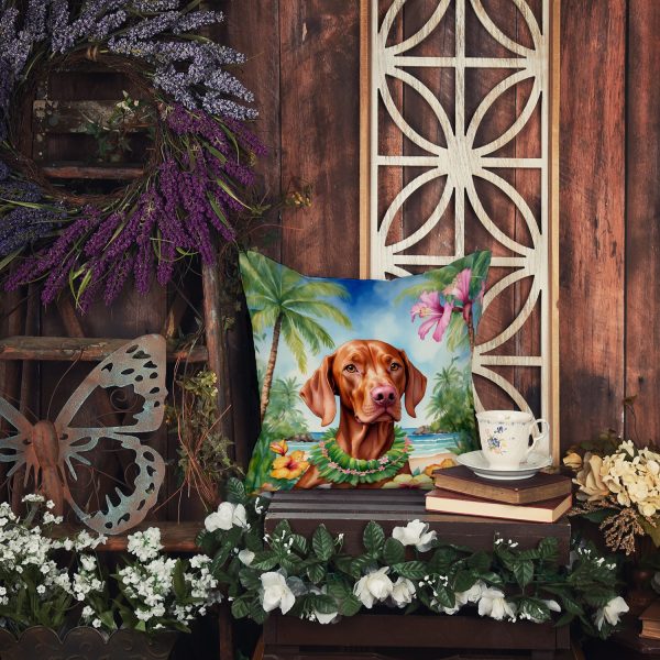 Vizsla Luau Throw Pillow Discount - Image 5