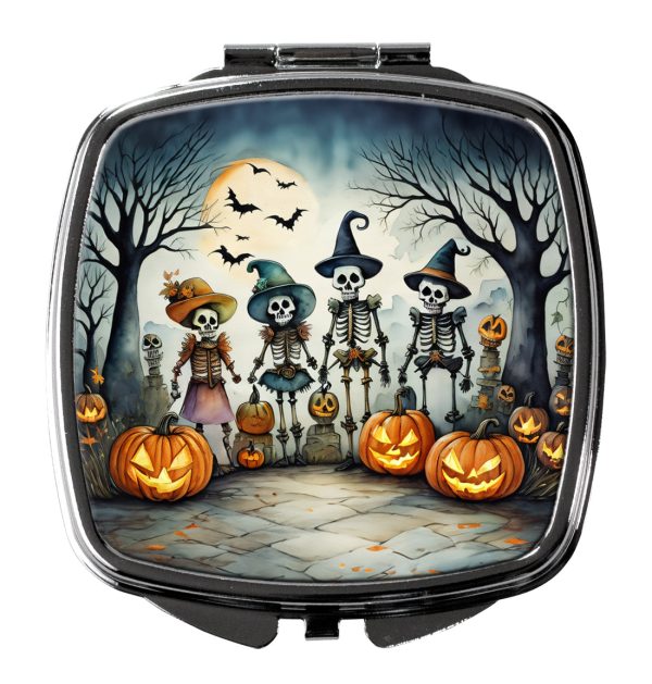 Calacas Skeletons Spooky Halloween Compact Mirror Discount