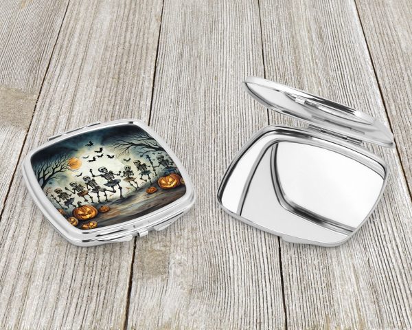 Dancing Skeletons Spooky Halloween Compact Mirror Online - Image 3