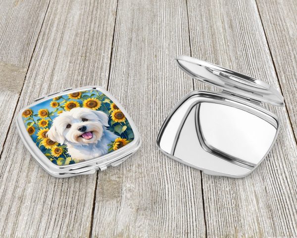 Coton de Tulear in Sunflowers Compact Mirror Discount - Image 3