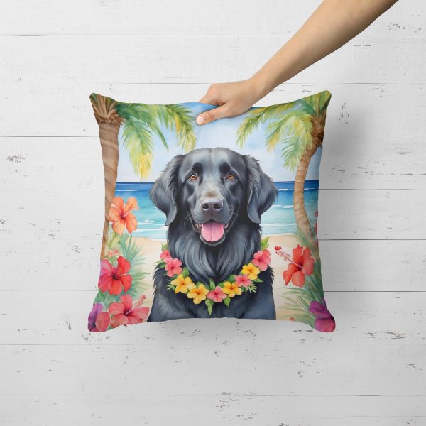 Flat-Coated Retriever Luau Throw Pillow For Discount - Image 2