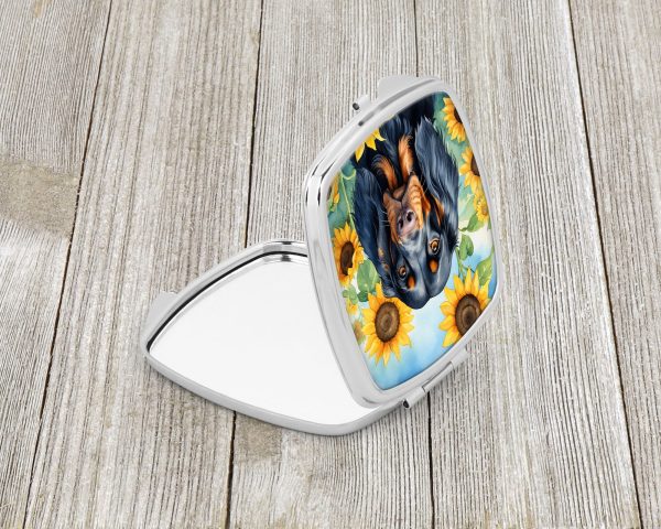 Gordon Setter in Sunflowers Compact Mirror Online - Image 2