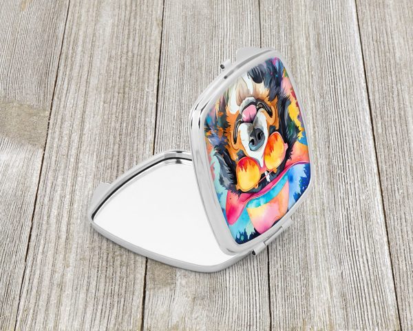 Bernese Mountain Dog Hippie Dawg Compact Mirror Discount - Image 2