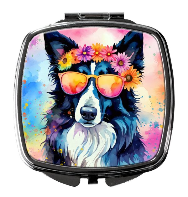 Border Collie Hippie Dawg Compact Mirror Sale