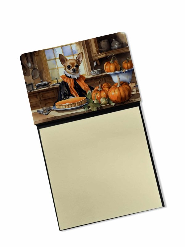 Chihuahua Fall Kitchen Pumpkins Sticky Note Holder For Sale