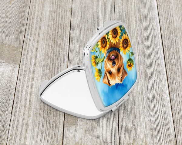 Norfolk Terrier in Sunflowers Compact Mirror Online now - Image 2