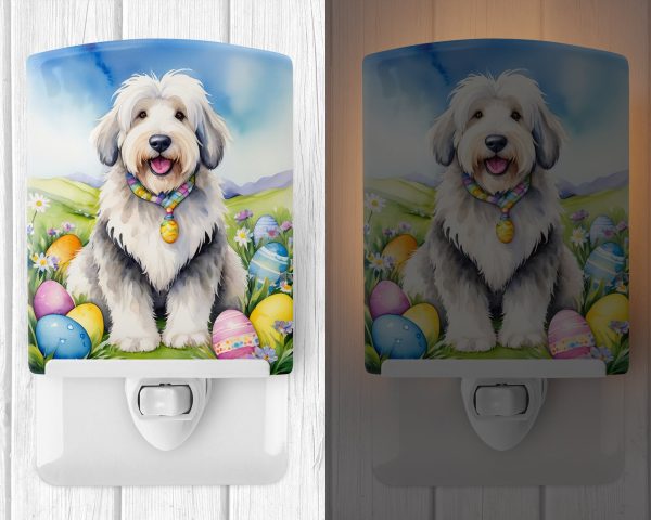 Old English Sheepdog Easter Egg Hunt Ceramic Night Light For Cheap - Image 2