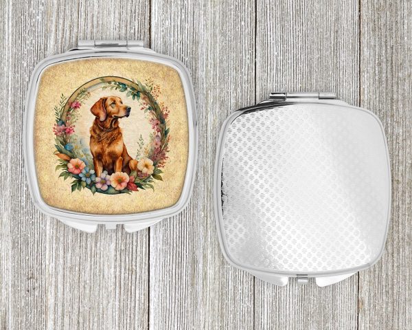 Chesapeake Bay Retriever and Flowers Compact Mirror For Sale - Image 4