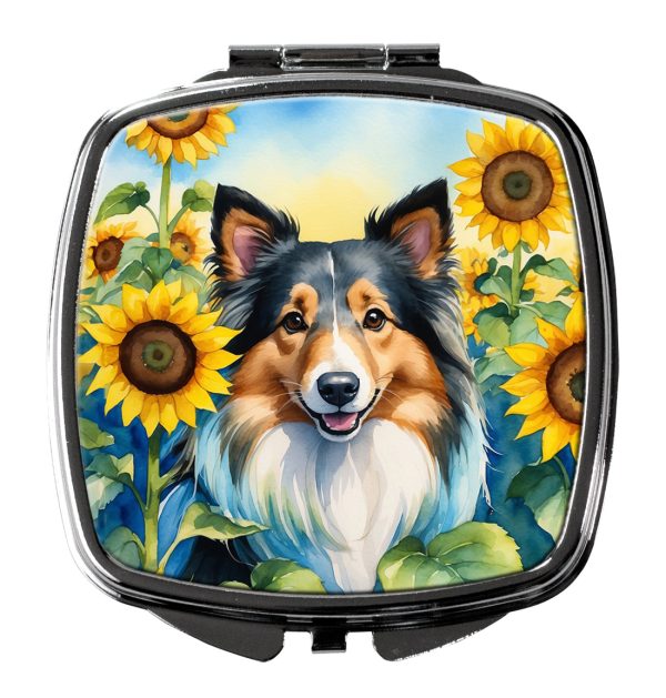Sheltie in Sunflowers Compact Mirror on Sale
