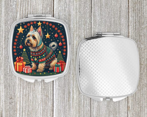 Silky Terrier Christmas Compact Mirror Cheap - Image 4