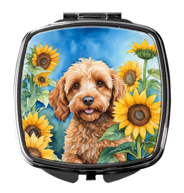 Cockapoo in Sunflowers Compact Mirror Sale