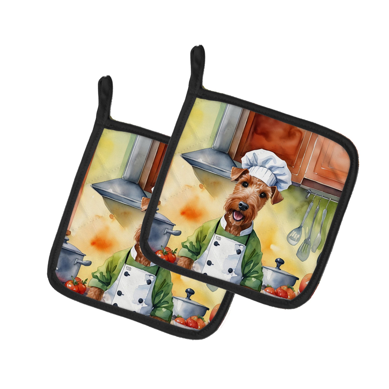 Irish Terrier The Chef Pair of Pot Holders Online Sale