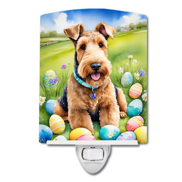 Airedale Terrier Easter Egg Hunt Ceramic Night Light Cheap