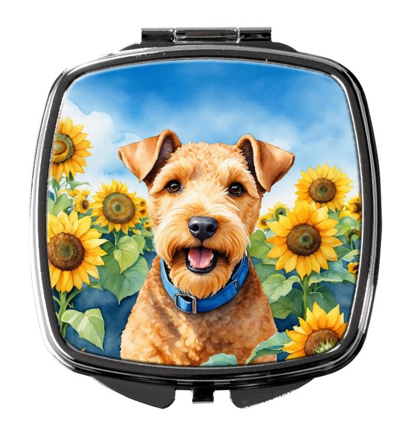 Lakeland Terrier in Sunflowers Compact Mirror Cheap