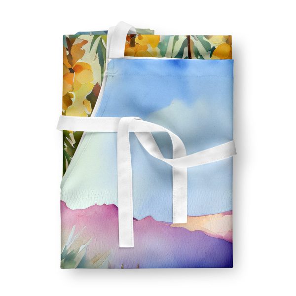New Mexico Yucca Flower in Watercolor Apron Online now - Image 3