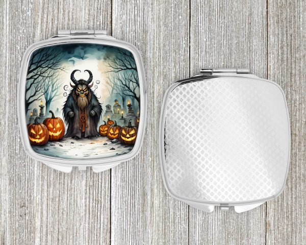 Krampus The Christmas Demon Spooky Halloween Compact Mirror Online Sale - Image 4