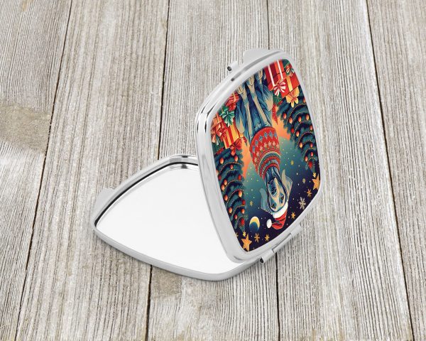 Weimaraner Christmas Compact Mirror Online Sale - Image 2