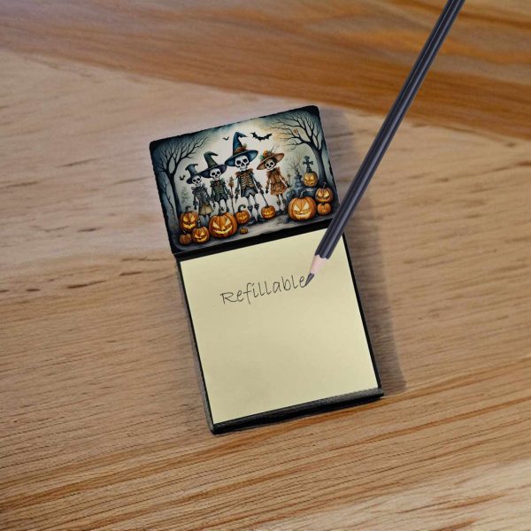 Calacas Skeletons Spooky Halloween Sticky Note Holder Online Sale - Image 2
