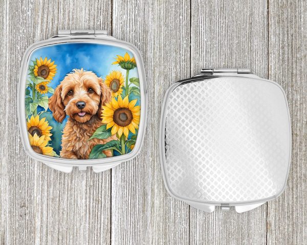 Cockapoo in Sunflowers Compact Mirror Sale - Image 4