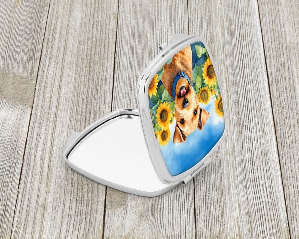 Lakeland Terrier in Sunflowers Compact Mirror Cheap - Image 2