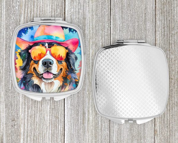Bernese Mountain Dog Hippie Dawg Compact Mirror Discount - Image 4
