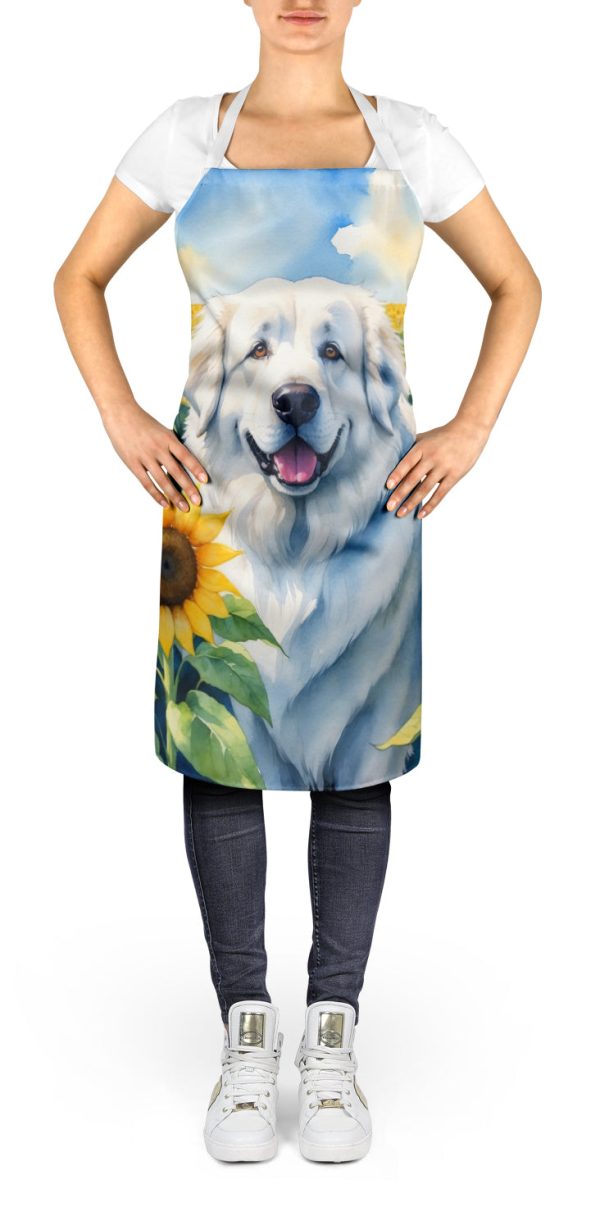 Great Pyrenees in Sunflowers Apron Sale - Image 2