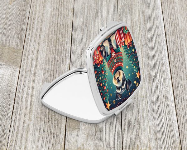 Schnauzer Christmas Compact Mirror Online - Image 2