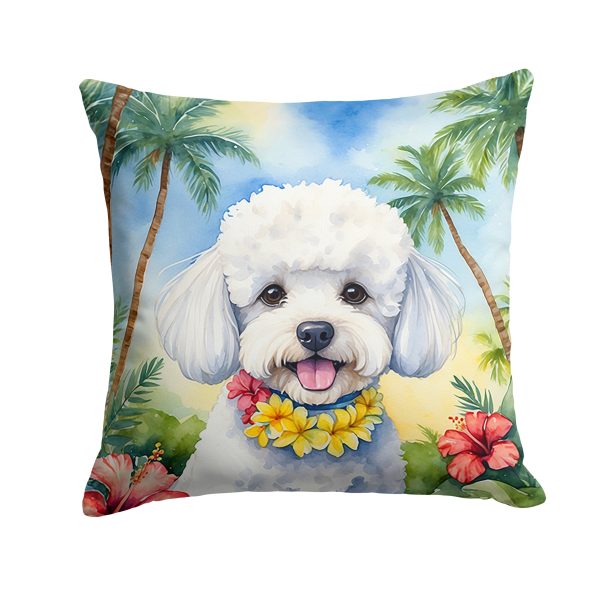 Bichon Frise Luau Throw Pillow Discount