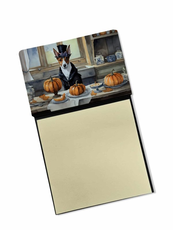 Basenji Fall Kitchen Pumpkins Sticky Note Holder on Sale