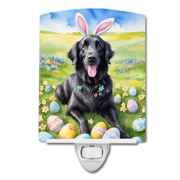 Flat-Coated Retriever Easter Egg Hunt Ceramic Night Light For Cheap