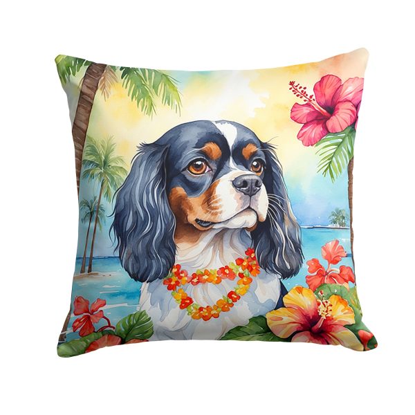 Cavalier Spaniel Luau Throw Pillow For Sale