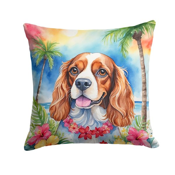 Cavalier Spaniel Luau Throw Pillow Cheap