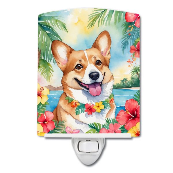 Corgi Luau Ceramic Night Light Online Sale