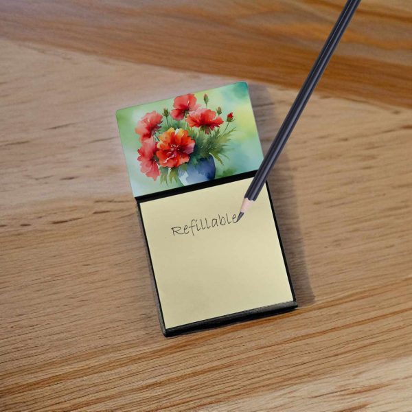 Ohio Scarlet Carnations in Watercolor Sticky Note Holder Online - Image 2