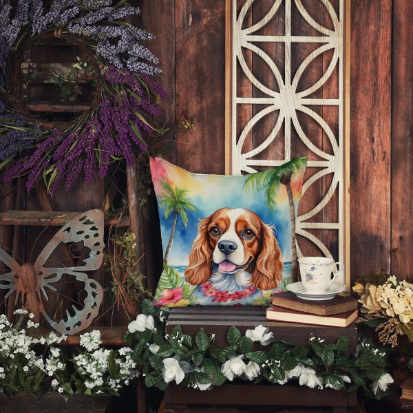 Cavalier Spaniel Luau Throw Pillow Cheap - Image 5