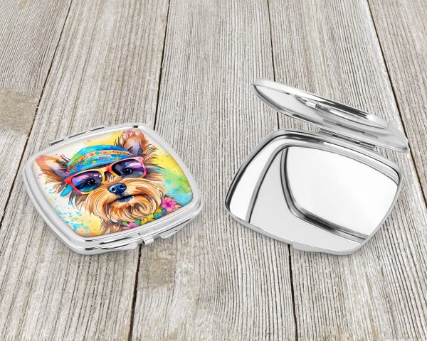 Yorkshire Terrier Hippie Dawg Compact Mirror For Cheap - Image 3