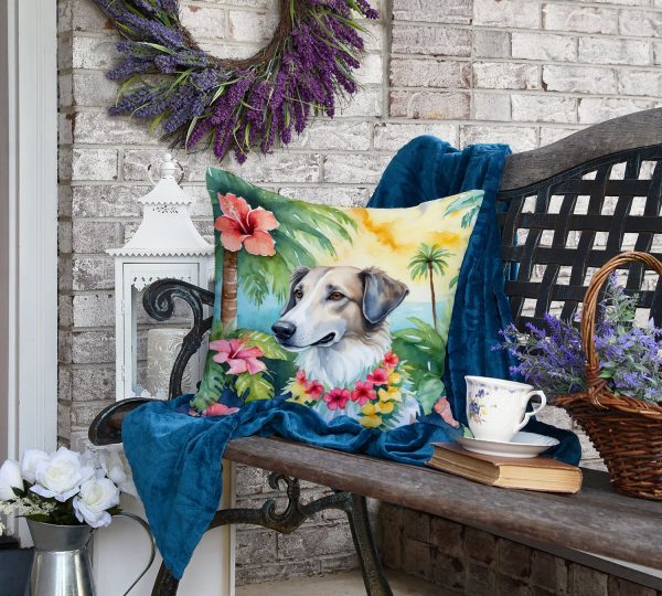 Borzoi Luau Throw Pillow Discount - Image 4