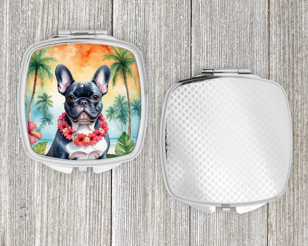 French Bulldog Luau Compact Mirror For Cheap - Image 4
