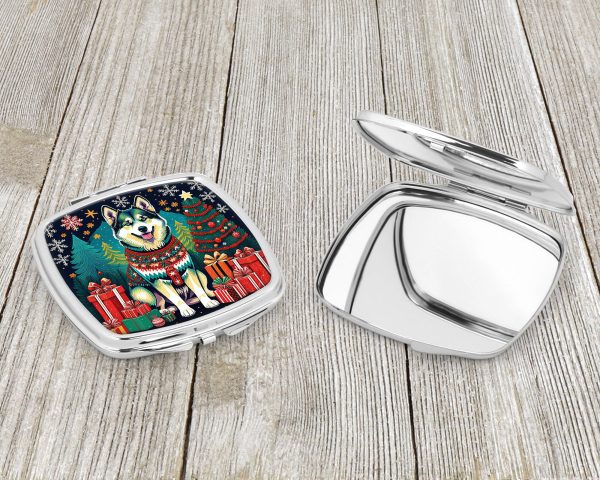 Alaskan Malamute Christmas Compact Mirror Online - Image 3