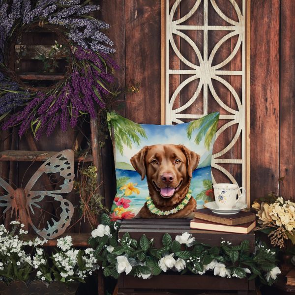 Chesapeake Bay Retriever Luau Throw Pillow Discount - Image 5