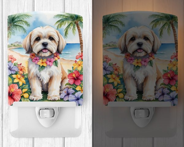 Lhasa Apso Luau Ceramic Night Light For Sale - Image 2