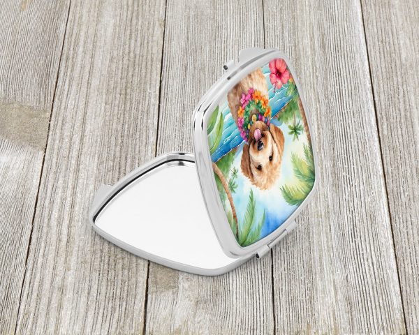 Goldendoodle Luau Compact Mirror For Sale - Image 2