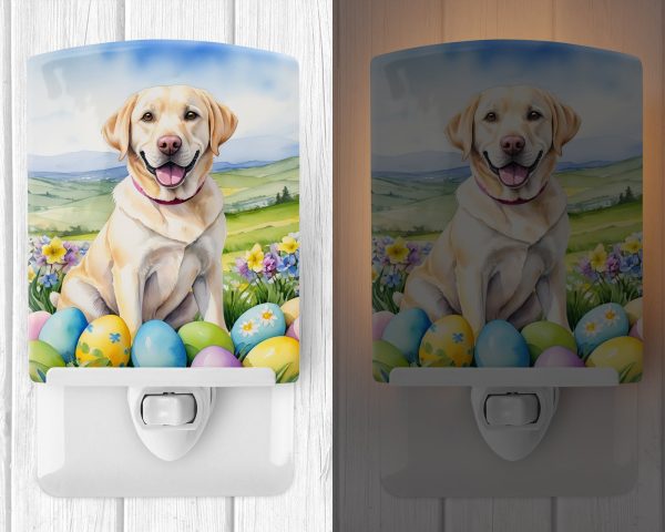Yellow Labrador Retriever Easter Egg Hunt Ceramic Night Light Cheap - Image 2