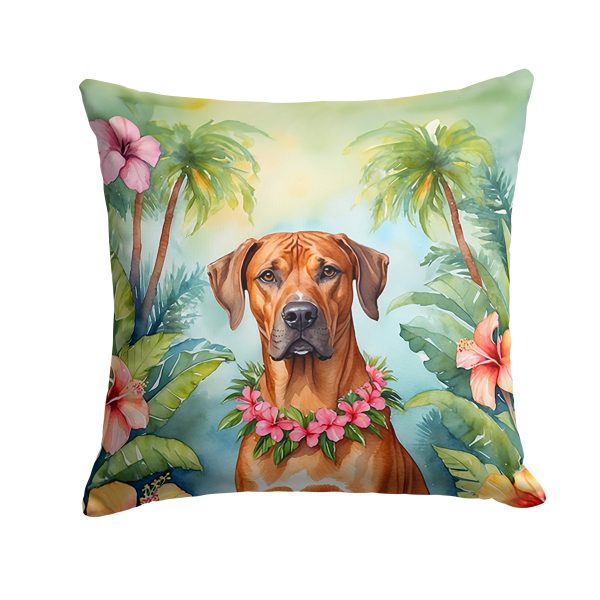Rhodesian Ridgeback Luau Throw Pillow Online