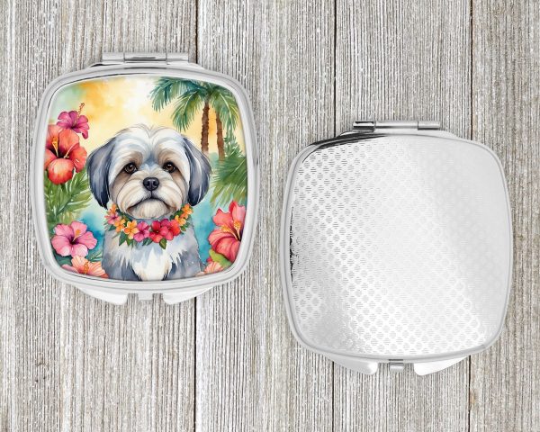 Lhasa Apso Luau Compact Mirror Online - Image 4