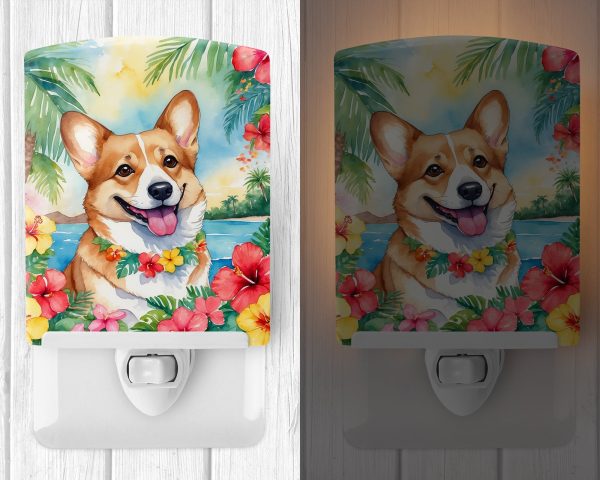 Corgi Luau Ceramic Night Light Online Sale - Image 2