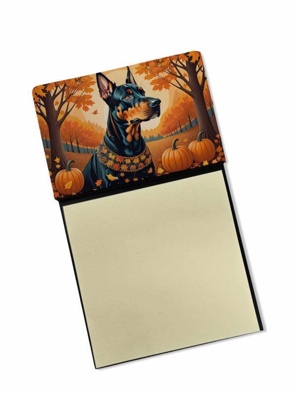 Doberman Pinscher Fall Sticky Note Holder For Sale